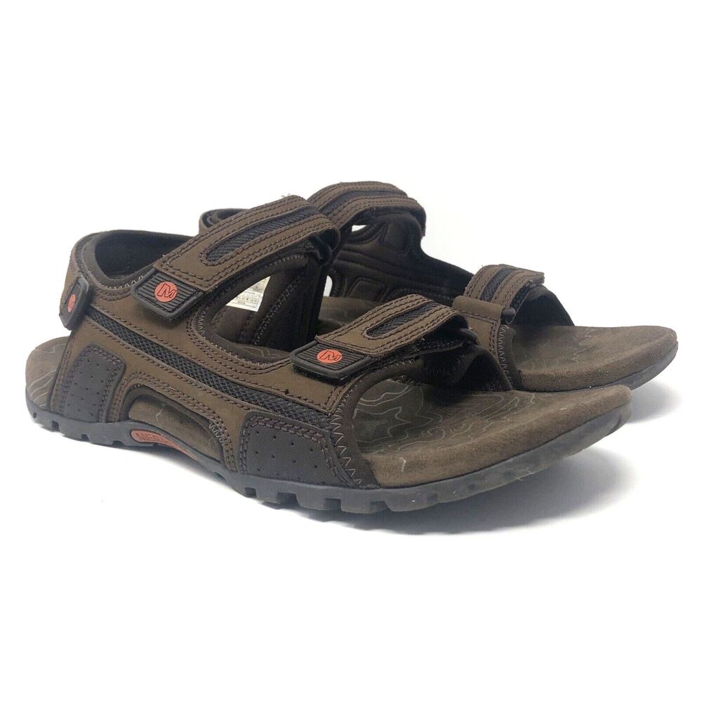 MERRELL Sandspur Oak Sport Sandals Mens Size 13 Dark Earth Brown Outdoors Trail